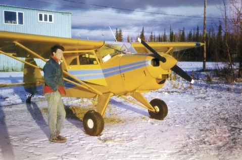 Jesse with 8525D at the airport in Fairbanks.