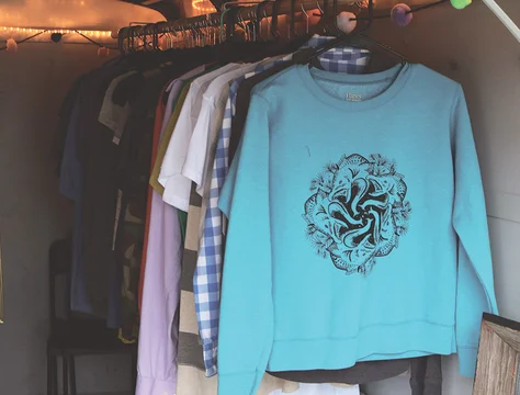 rebrand thrift shop triangle tees