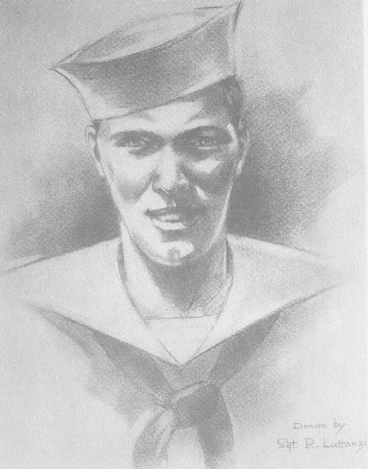 Portrait sketch of Lincoln Peter