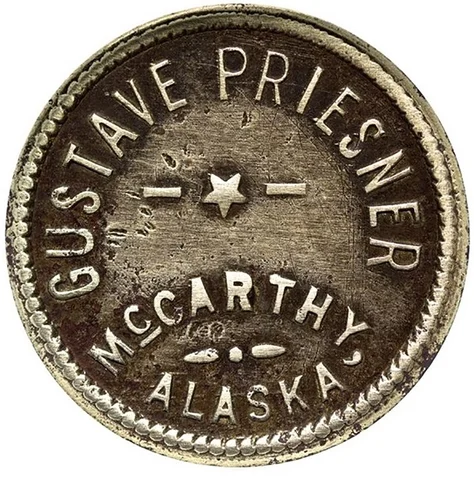 Cold Case McCarthy - One of the trade tokens Priesner used for his McCarthy drug store.